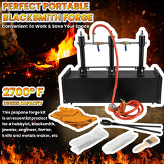 E-cowlboy triple burners forge side panel close-up highlights heat-resistant shell for hot-work.