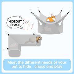 EAEDMY tunnel and hammock fit right-angle corners for efficient space use.