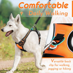 Eagloo dog harness medium reflective strips visible in low light for safety