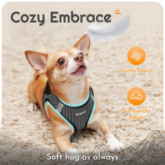 Eagloo quick-dry mesh harness gray improves breathability during activity