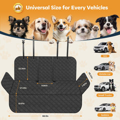 Eamefia dog seat cover non-slip backing keeps cover in place