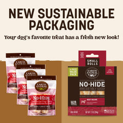 Earth Animal No Hide Chews dog chewing action provides long-lasting entertainment