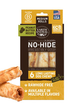 Earth Animal No Hide peanut butter rolls for medium dogs long-lasting chew for boredom relief