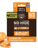Earth Animal No Hide Chews small dog rolls offer long-lasting entertainment.