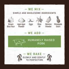 Earth Animal No Hide Rolls baking process close-up shows wholesome cooking