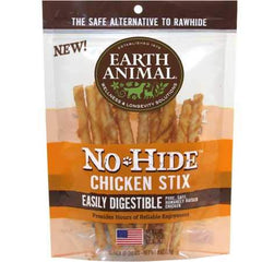 Earth Animal NoHide Chicken Stix 10-pack, a small-dog friendly chew promoting dental care and satisfaction