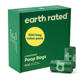 Earth Rated dog poop bags value pack rolls for easy on-the-go mess cleanup