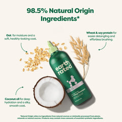 Earth Rated hypoallergenic 3-in-1 detangle dog shampoo argan oil application demonstrates soothing coat care.