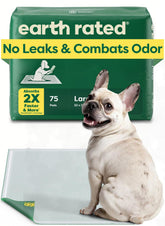 Earth Rated Max Absorbency Puppy Pee Pad folded closeup shows quick absorption and clean edges