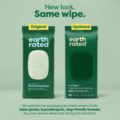 Earth Rated Pet Wipes – body-clean: quick grooming for fur and skin