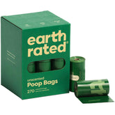 Earth Rated poop bags on a dog walk, leak-proof protection for messes.