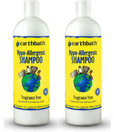 earthbath hypoallergenic dog shampoo fragrance-free bottle supports gentle cleansing for sensitive skin.