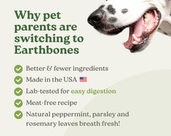 Earthly Earthbones Dental large dogs in action supports enjoyable chewing as part of daily care.