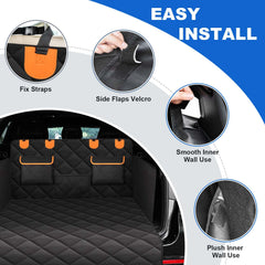 EasyHaWei dog cargo liner detachable back-seat organizer adds convenient storage.
