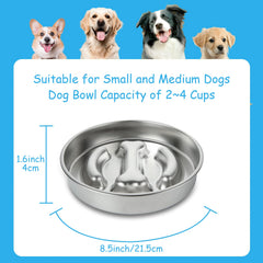 EATHEATY stainless steel bowl showing 8.5x1.6 inch size.