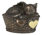 Ebros Gift heavenly-angel-cat-urn-bed serene memorial display for a cherished pet.
