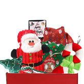 ECLAVIOS Christmas Dog Toy Box with festive toys and accessories for playful moments