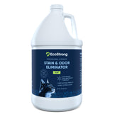 Eco Strong cat-stain-odor-remover bottle pour demonstrates easy spray for quick odor control.