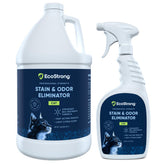 Eco Strong Cat Stain Odor Remover bottle showing powerful odor elimination on contact