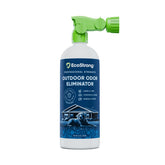 Eco Strong outdoor odor eliminator bottle demonstrates professional strength for outdoor odors.