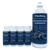 Eco Strong Outdoor Odor Eliminator halo sprayer shot enables hose-free application.