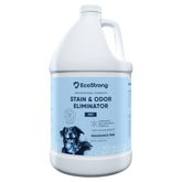 Eco Strong pet-stain-odor-remover-bottle showcases fragrance-free enzyme cleaning for versatile surfaces.