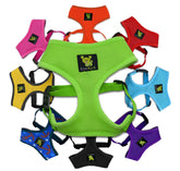 EcoBark dog harness with soft mesh green for breathable daily comfort.