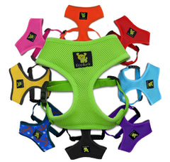 EcoBark dog harness with soft mesh green for breathable daily comfort.