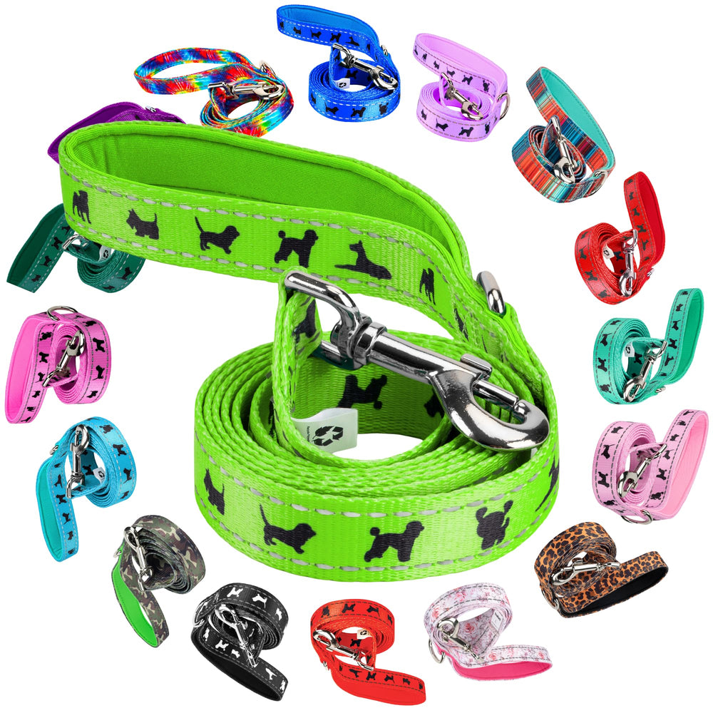 EcoBark dog leash padded-handle closeup for comfortable grip on daily walks.
