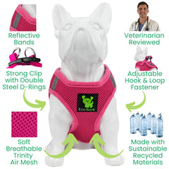EcoBark Step In Harness adjustable straps ensure a comfortable, secure fit.