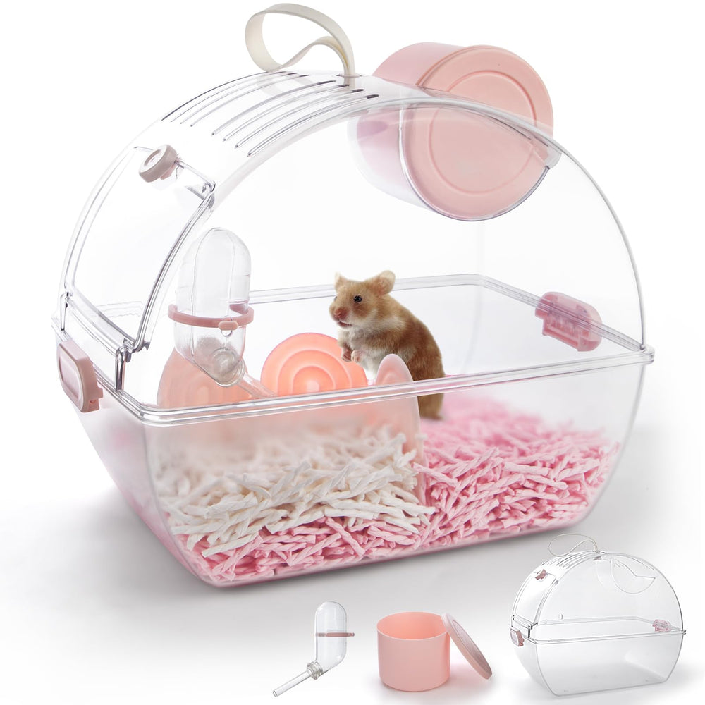 ECOCEN small portable hamster cage with panoramic view for easy health checks