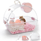 ECOCEN small portable hamster cage with panoramic view for easy health checks