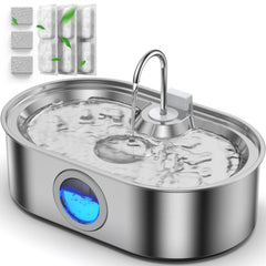 ECOCONUT 3.4Gal dog water fountain top view shows the large capacity for easy access to water.