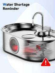 ECOCONUT stainless-steel 13L dog fountain demonstrating durable construction