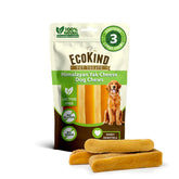 EcoKind Premium Gold Yak Chews closeup with smoky flavor for dog enjoyment