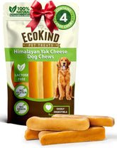 EcoKind Premium Gold Yak Chews package front with resealable pouch maintains freshness