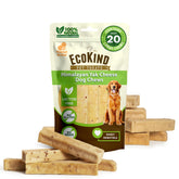 EcoKind Premium Gold Yak Chews packaging in a resealable bag for freshness.
