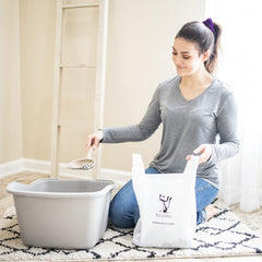 EcoLeo bags are opaque white and unscented for discreet disposal.