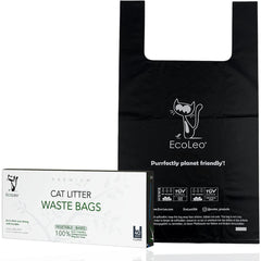 EcoLeo XL cat litter waste bags thick and tear-resistant for heavy clumps.