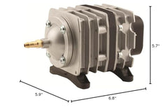 EcoPlus ECOair 1 chrome manifold with six valves enabling multi-tank aeration.