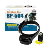 Educator BP-504 collar closeup showing adjustable correction levels for calm training