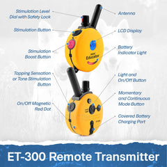 Educator ET-300 waterproof collar and remote built for rain and mud.