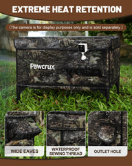 Eekkii heated cat house escape door design for safe retreat indoors