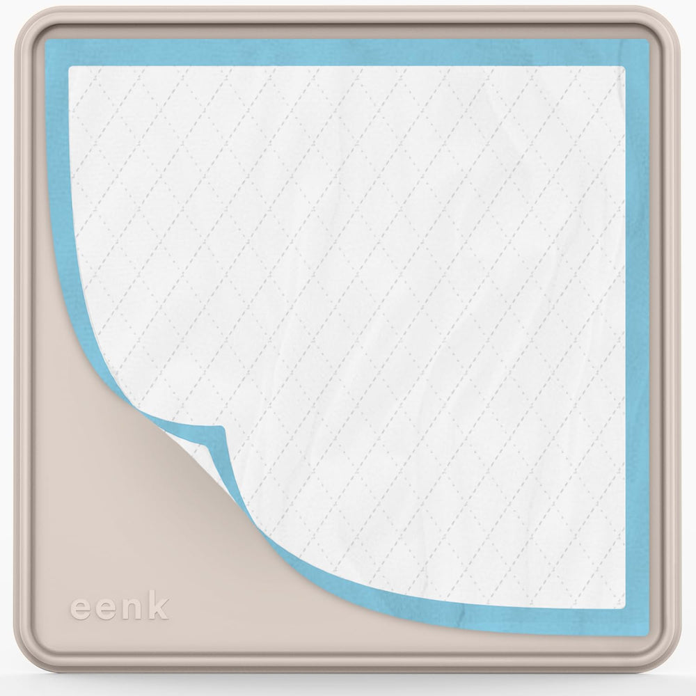eenk pee pad tray holder edges show sturdy containment to prevent spills