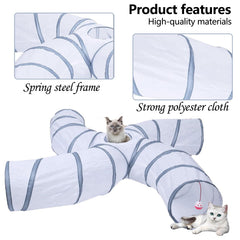 EGETOTA Cat Tunnel S4 collapsible structure folds for easy storage.