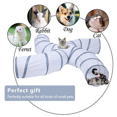 EGETOTA Cat Tunnel S4 features an interactive play ball to engage cats.