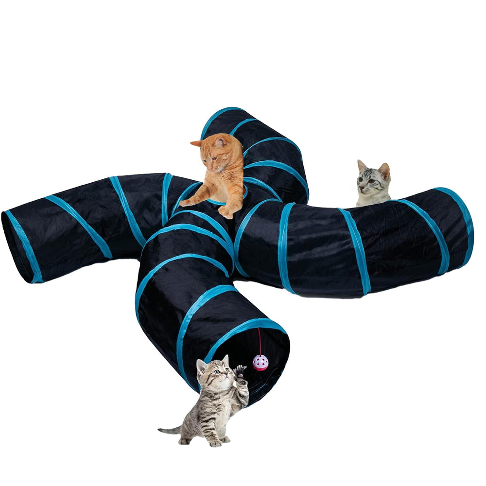 EGETOTA Cat Tunnel S4 Play Ball invites interactive indoor fun.