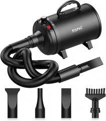EGFKI Dog-Hair-Dryer front view showing powerful airflow for fast grooming sessions