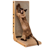 EHEYCIGA cardboard cat scratcher, L-shaped design protects furniture and provides scratching space.