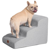 EHEYCIGA curved dog stairs 3-step on sofa provide stable access for small dogs